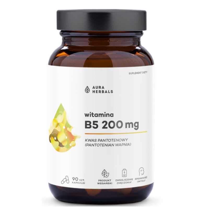 Aura Herbals Witamina B5 200 mg 90 szt Aura Herbals Witamina B5 200 mg 90 szt