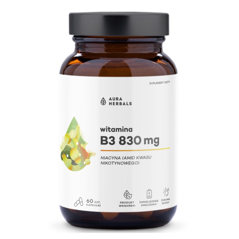 Aura Herbals Witamina B3 830 mg 60 k Aura Herbals Witamina B3 830 mg 60 k