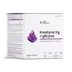 Aura Herbals Kreatyna monohydrat 3 g + glicyna 30s Aura Herbals Kreatyna monohydrat 3 g + glicyna 30s