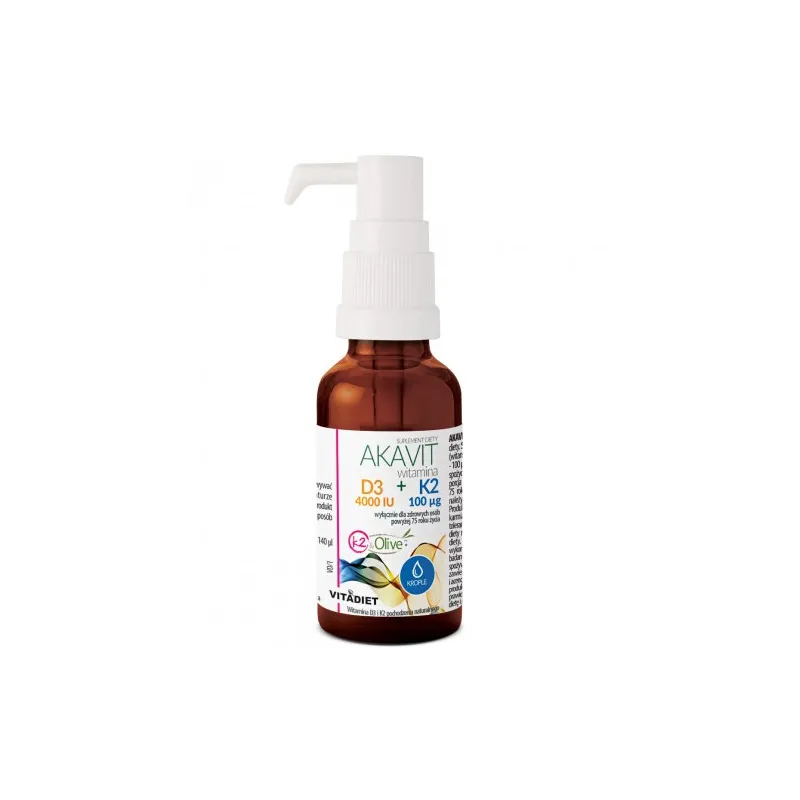 Vitadiet Akavit Witamina D3 4000 Iu +K2 100 Mcg Vitadiet Akavit Witamina D3 4000 Iu +K2 100 Mcg