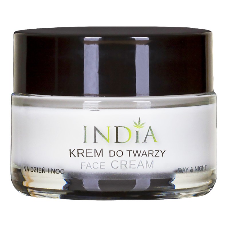 India Krem Do Twarzy Z Olejem Z Konopi dzień noc
