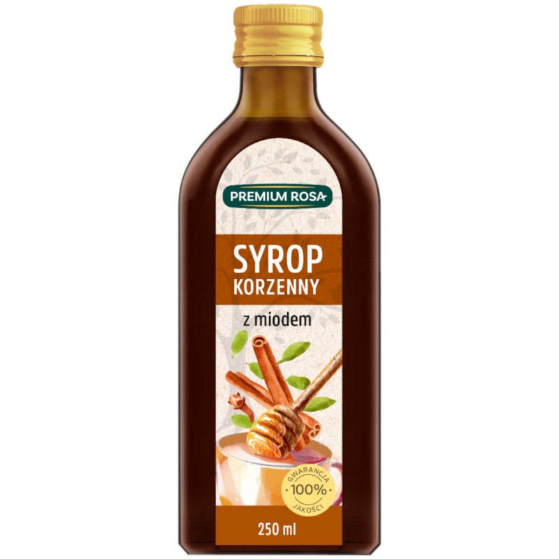 Premium Rosa Syrop korzenny z miodem 250 ml Premium Rosa Syrop korzenny z miodem 250 ml