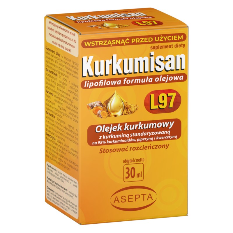 Asepta Kurkumisan L97 30 ml olej kurkumowy Asepta Kurkumisan L97 30 ml olej kurkumowy