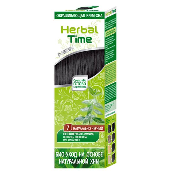 Herbal Time Naturalna Henna NATURALNA CZERŃ 75 ml Herbal Time Naturalna Henna NATURALNA CZERŃ 75 ml