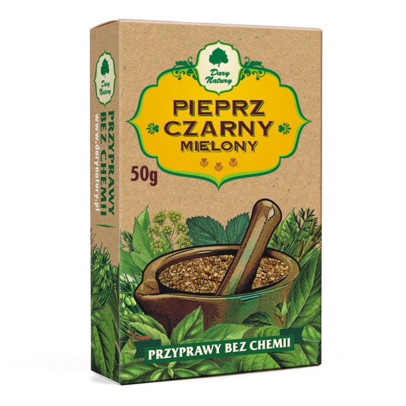 Dary Natury Pieprz Czarny Mielony 50G Dary Natury Pieprz Czarny Mielony 50G