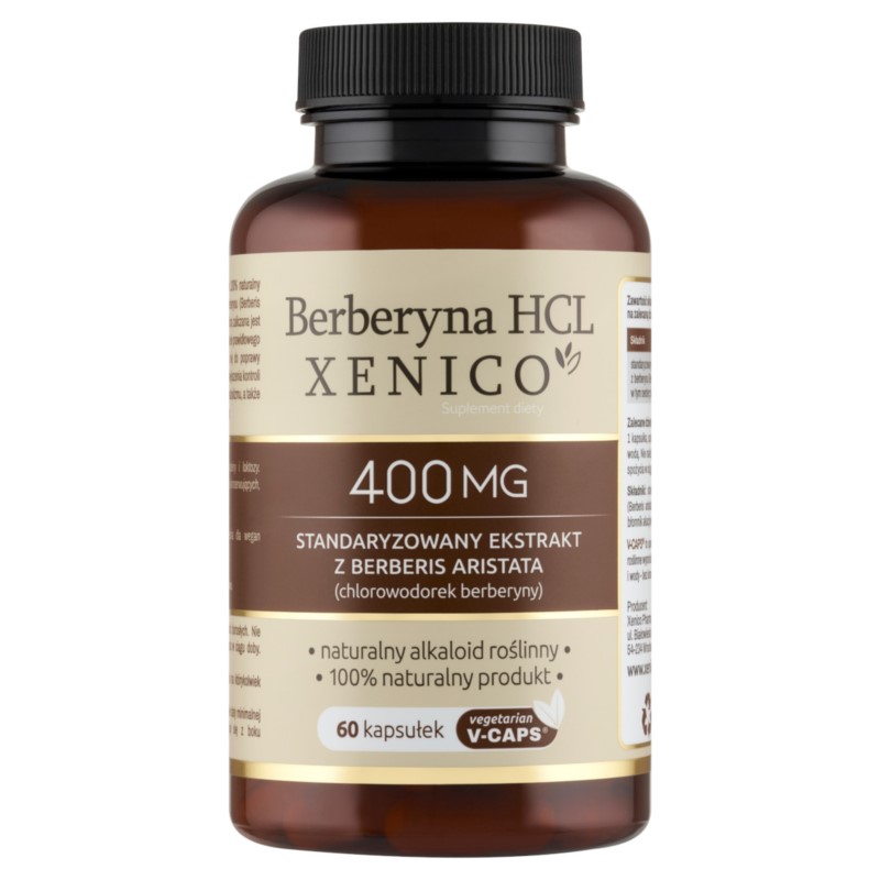 Berberyna XCL Xenico 400 mg, 60 kaps. Berberyna XCL Xenico 400 mg, 60 kaps.