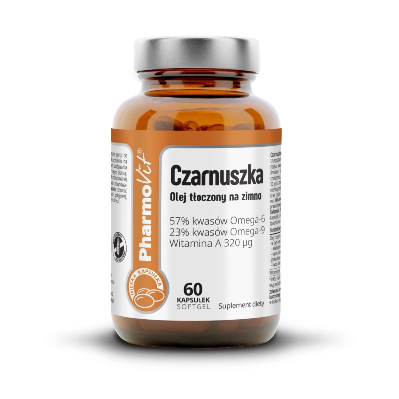 Pharmovit Czarnuszka Olej tłoczony na zimno 60 k Pharmovit Czarnuszka Olej tłoczony na zimno 60 k