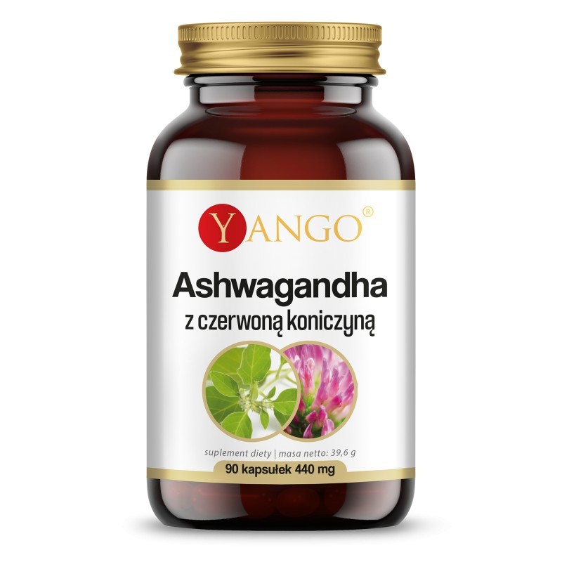 Yango Ashwagandha z czerwoną koniczyną 90 k