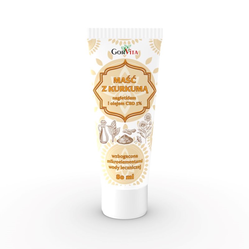 Gorvita Maść z Kurkumą nagietkiem olejem CBD 80ml Gorvita Maść z Kurkumą nagietkiem olejem CBD 80ml
