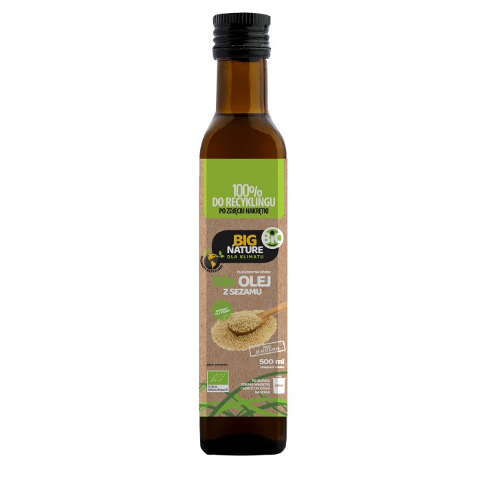 Big Nature Olej sezamowy 500 ml BIO Big Nature Olej sezamowy 500 ml BIO