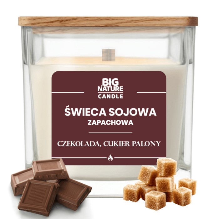 Big Nature Świeca Sojowa Czekolada cukier palmowy Big Nature Świeca Sojowa Czekolada cukier palmowy