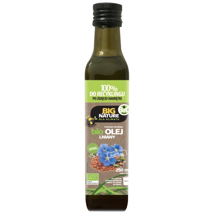 Big Nature Olej Lniany 250 ml bio Big Nature Olej Lniany 250 ml bio