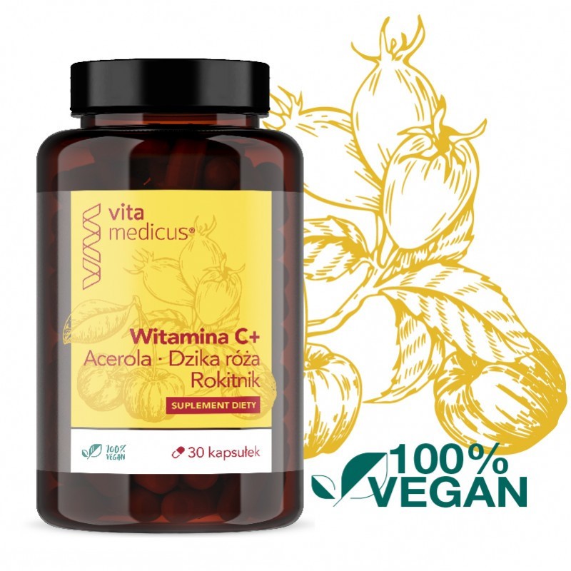 Vita medicus Witamina C+ Acerola Dzika róża Rokitn
