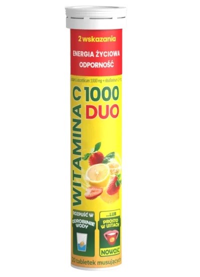 Uniphar Witamina C 1000 DUO 20 tabletek Uniphar Witamina C 1000 DUO 20 tabletek