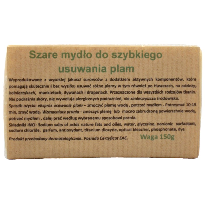 Carmen Szare Mydło Do Szybkiego Usuwania Plam 150G Carmen Szare Mydło Do Szybkiego Usuwania Plam 150G