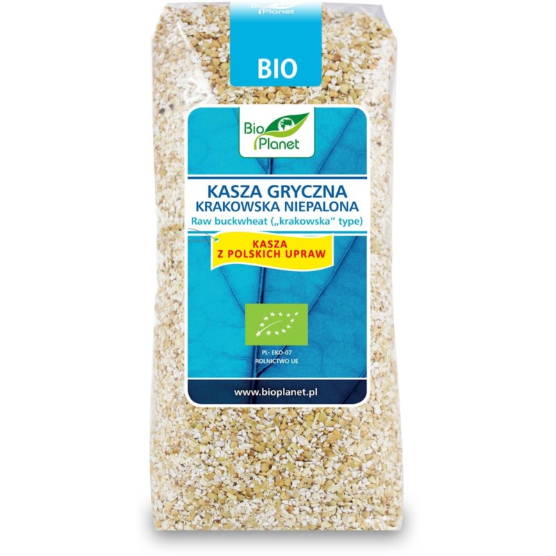 BIO PLANET Kasza gryczana KRAKOWSKA niepalona 500g BIO PLANET Kasza gryczana KRAKOWSKA niepalona 500g