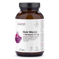 Aura Herbals Hair Mania + keratyna 20 mg 120 k Aura Herbals Hair Mania + keratyna 20 mg 120 k