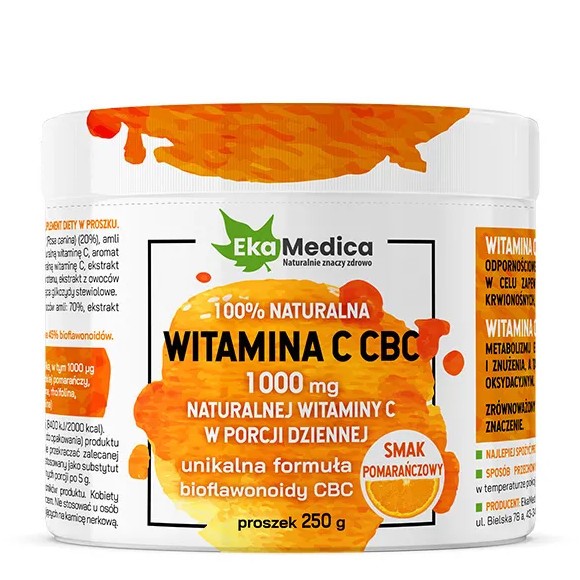 Ekamedica Witamina C CBC pomarańcza 250G Ekamedica Witamina C CBC pomarańcza 250G