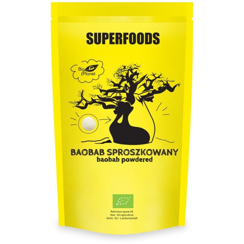 SUPERFOODS Baobab sproszkowany BIO 150g BIO PLANET SUPERFOODS Baobab sproszkowany BIO 150g BIO PLANET