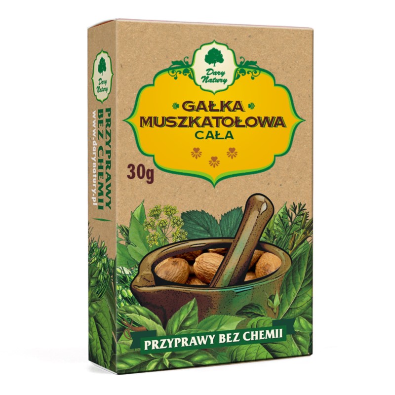 Dary Natury Gałka Muszkatołowa Cała 30G Dary Natury Gałka Muszkatołowa Cała 30G