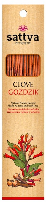Sattva Naturalne Kadzidła Clove Goździk 30G Sattva Naturalne Kadzidła Clove Goździk 30G
