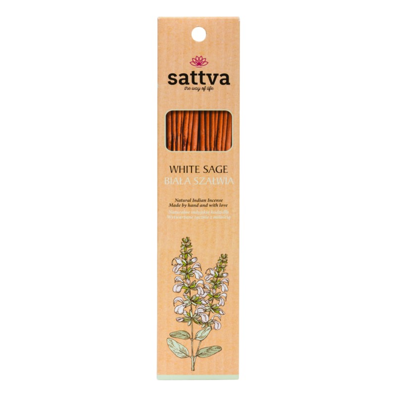 Sattva Naturalne Kadzidła Biała Szałwia 30G Sattva Naturalne Kadzidła Biała Szałwia 30G