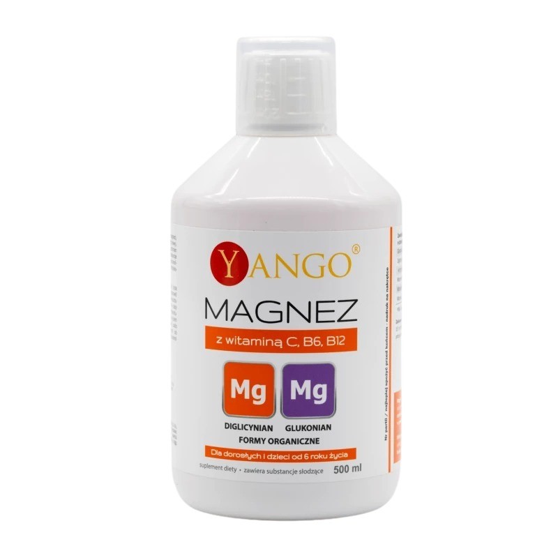 Yango Magnez z witaminą C B6 B12 500 ml Yango Magnez z witaminą C B6 B12 500 ml