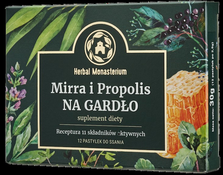 Herbal Monasterium Mirra i Propolis na gardło 12 p