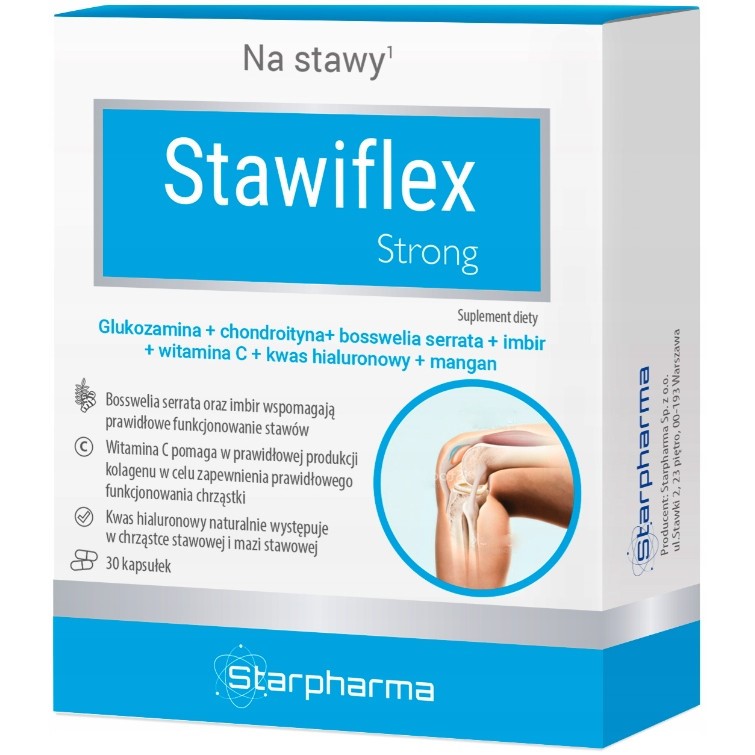 Starpharma Stawiflex strong 30 kapsułek stawy Starpharma Stawiflex strong 30 kapsułek stawy