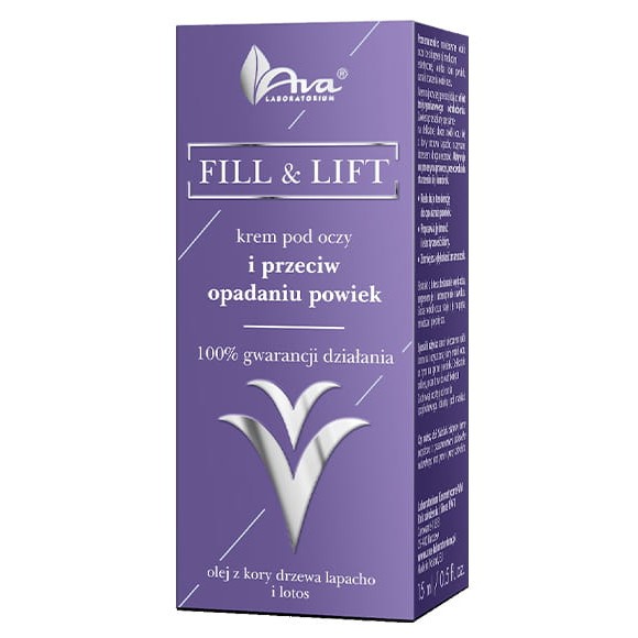 AVA Fill&Lift Krem pod oczy p/opadaniu powiek 15 m AVA Fill&Lift Krem pod oczy p/opadaniu powiek 15 m