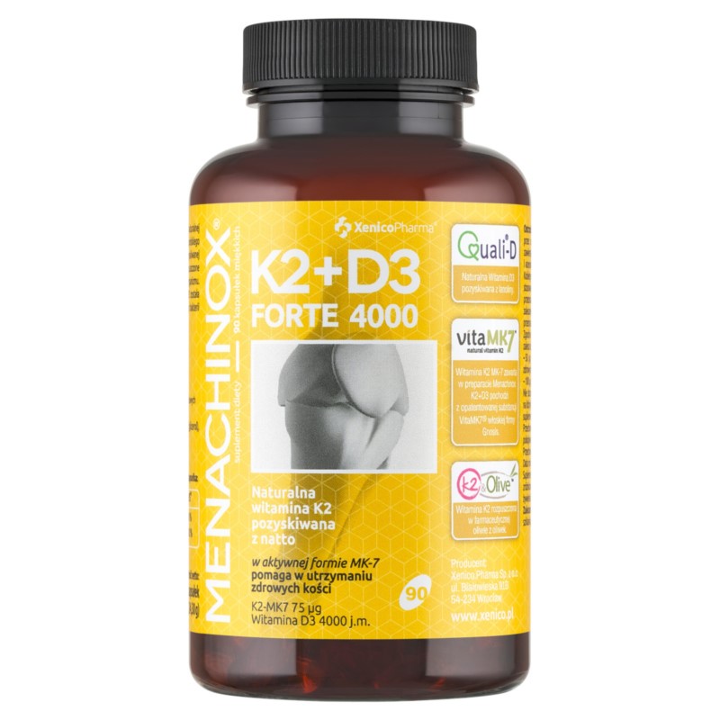 Menachinox K2+D3 FORTE 90 kaps. Softgel Menachinox K2+D3 FORTE 90 kaps. Softgel