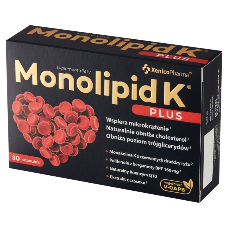 Monolipid K Plus, 30 kaps. Vcaps® Monolipid K Plus, 30 kaps. Vcaps®