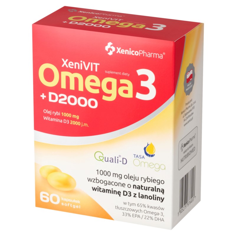XeniVIT Omega D2000,  60 kaps. Softgel