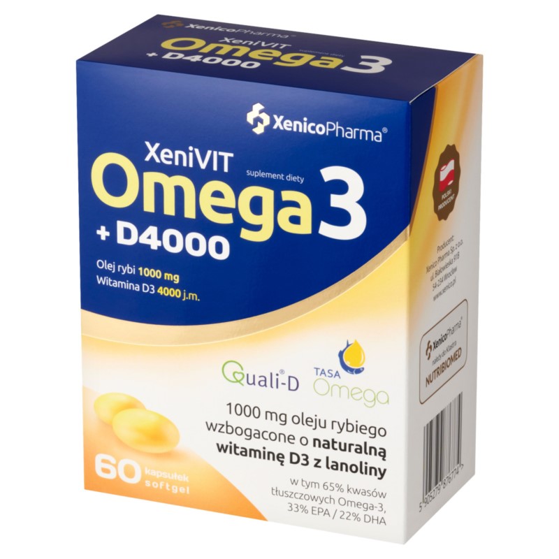 XeniVIT Omega D4000, 60 kaps. softgel XeniVIT Omega D4000, 60 kaps. softgel