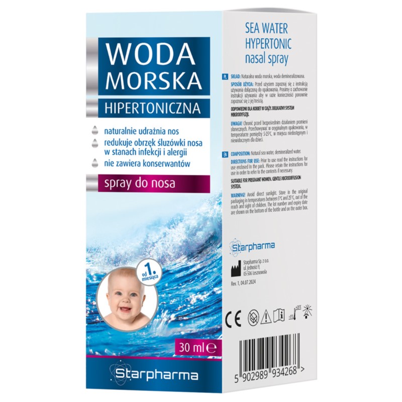 Starpharma Woda Morska Hipertoniczna 30 ml Starpharma Woda Morska Hipertoniczna 30 ml