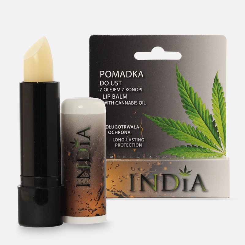 India Pomadka Do Ust Z Olejem Z Konopi 3,8 G India Pomadka Do Ust Z Olejem Z Konopi 3,8 G