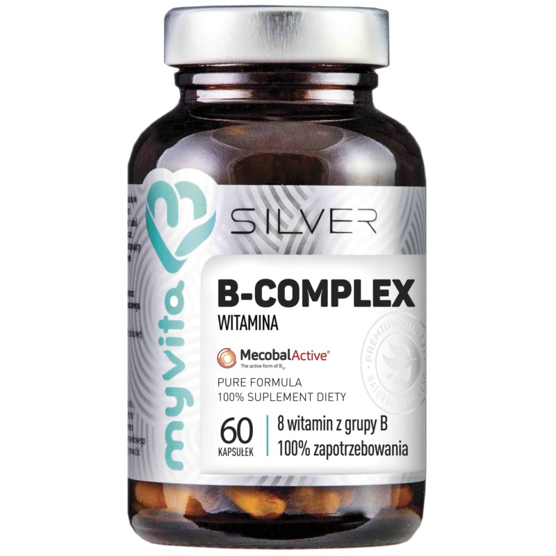 Myvita Silver Witamina B-Complex 100% 60 K Myvita Silver Witamina B-Complex 100% 60 K
