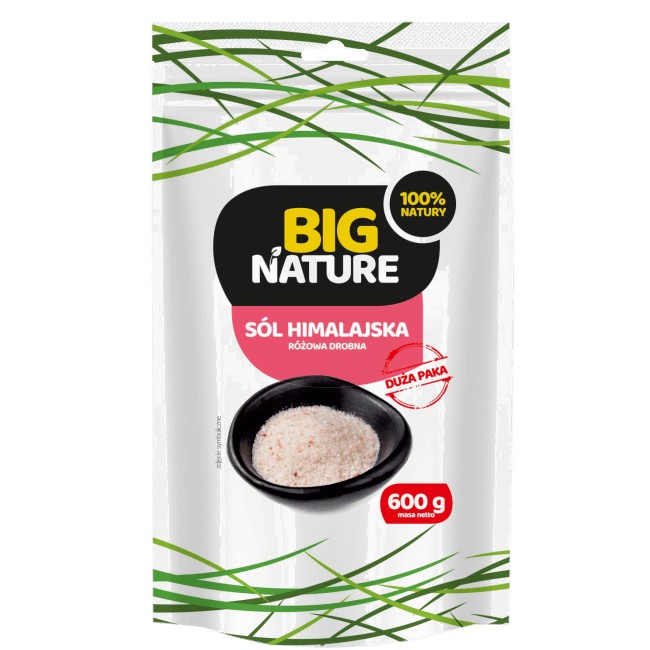 Big Nature Sól Himalajska różowa drobna 0,6 kg Big Nature Sól Himalajska różowa drobna 0,6 kg