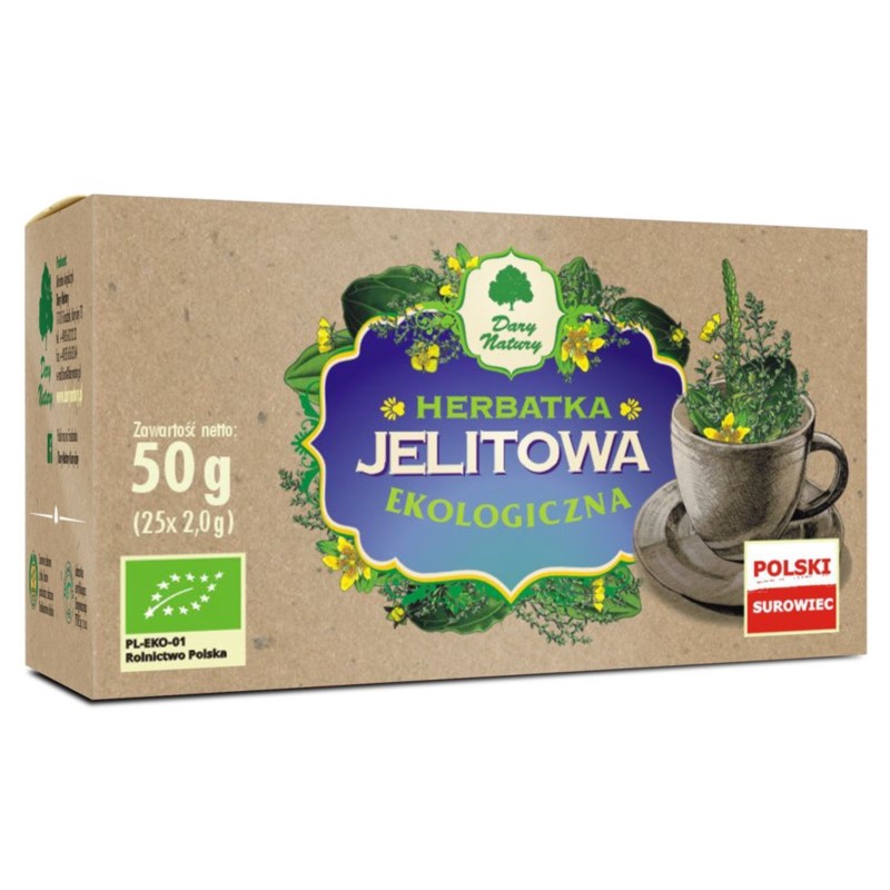 Dary natury Herbata Jelitowa eko 25x2g Dary natury Herbata Jelitowa eko 25x2g