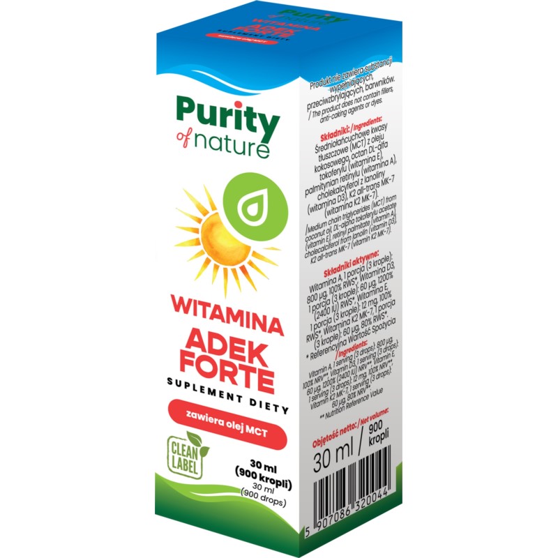 Purity Of Nature ADEK Forte krople 30 ml Purity Of Nature ADEK Forte krople 30 ml