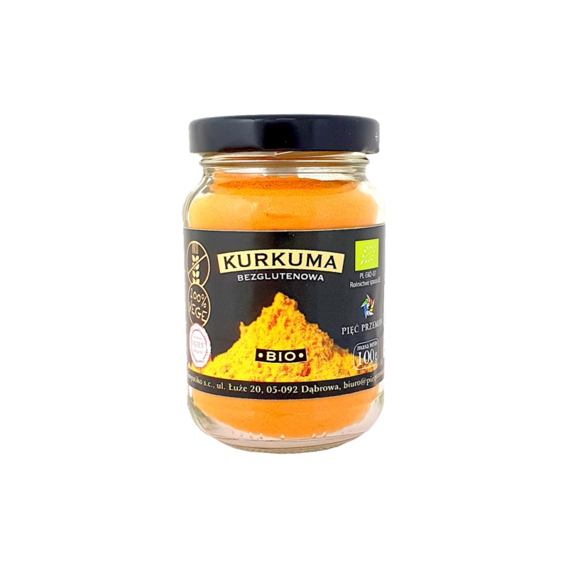 Pięć Przemian Kurkuma BIO 100 g bezglutenowa Pięć Przemian Kurkuma BIO 100 g bezglutenowa
