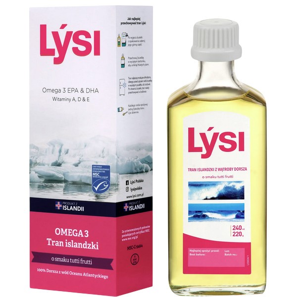 Lysi Tran Islandzki tutti frutti 240 ml Lysi Tran Islandzki tutti frutti 240 ml