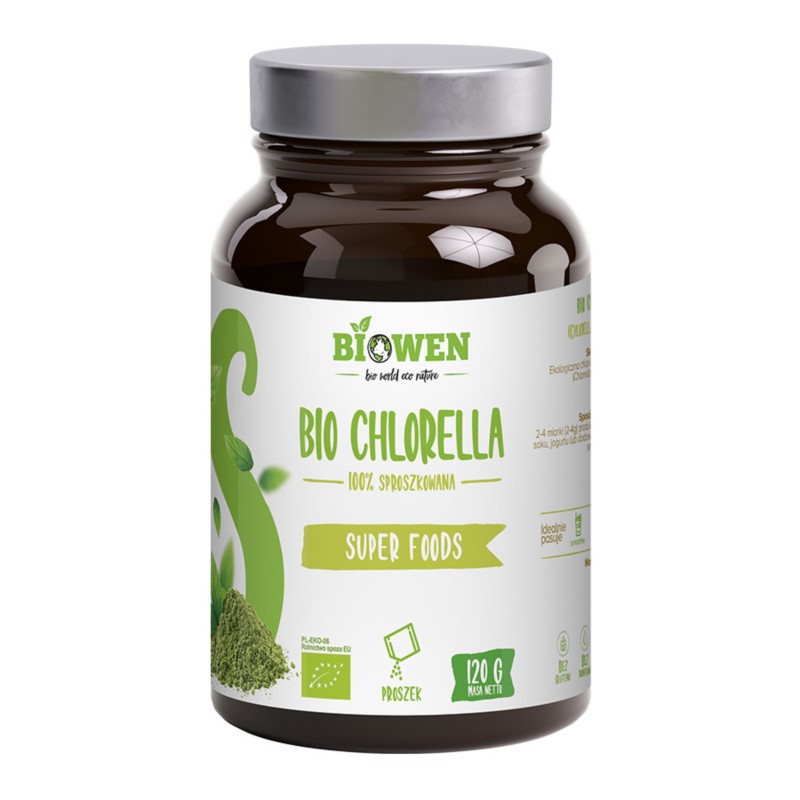 Biowen Bio Chlorella 100% sproszkowana 120 g Biowen Bio Chlorella 100% sproszkowana 120 g