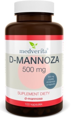 Medverita D-Mannoza 500 mg 100 K pęcherz moczowy Medverita D-Mannoza 500 mg 100 K pęcherz moczowy