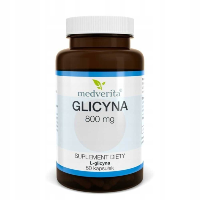 Medverita Glicyna 800 mg L-glicyna 50 kapsułek Medverita Glicyna 800 mg L-glicyna 50 kapsułek