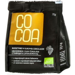 Cocoa Rodzynki w surowej czekoladzie BIO 70g Cocoa Rodzynki w surowej czekoladzie BIO 70g
