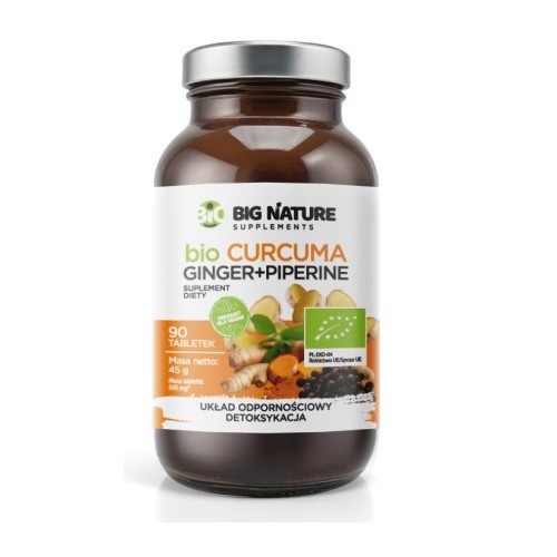 Big Nature Curcuma Ginger Piperine BIO 90 t. Big Nature Curcuma Ginger Piperine BIO 90 t.