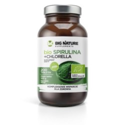Big Nature SPIRULINA + CHLORELLA BIO 200 t.
