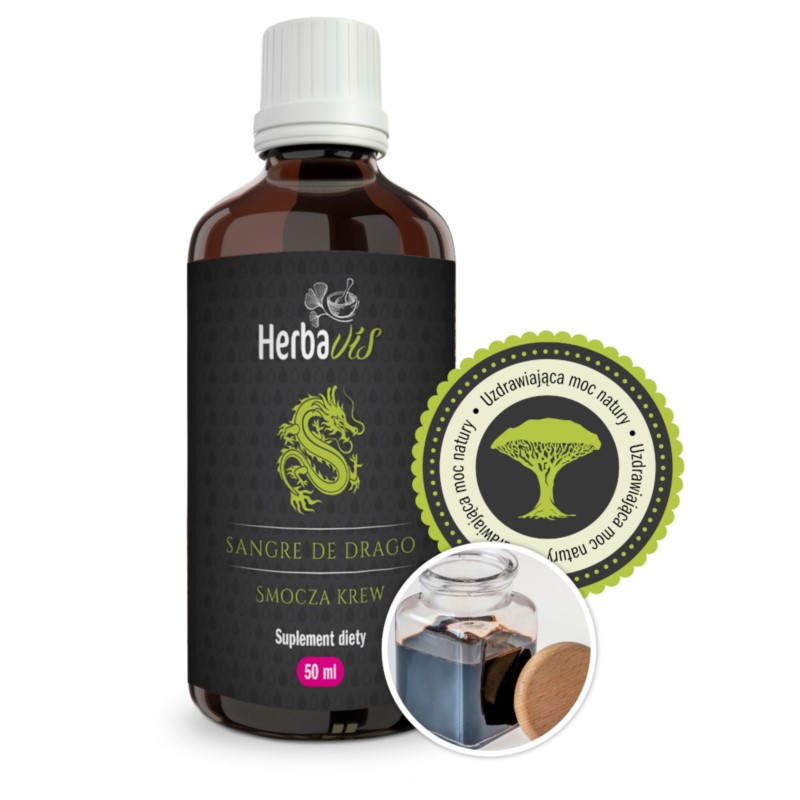 HerbaVis Smocza krew 50 ml Sangre de drago szkło HerbaVis Smocza krew 50 ml Sangre de drago szkło