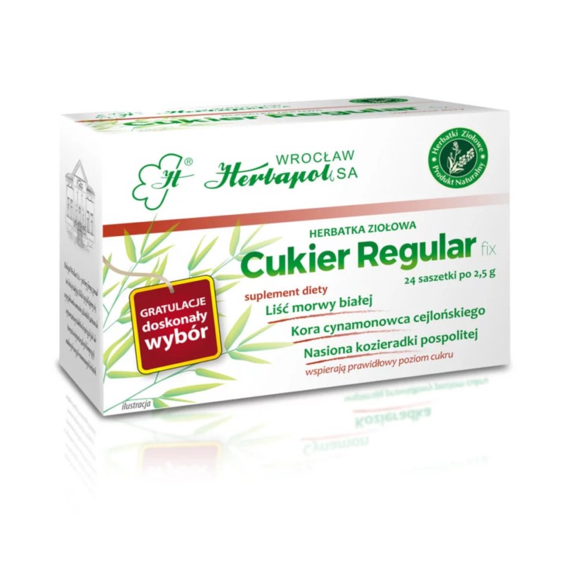 Herbapol Cukier Regular fix 24 saszetki herbatka Herbapol Cukier Regular fix 24 saszetki herbatka
